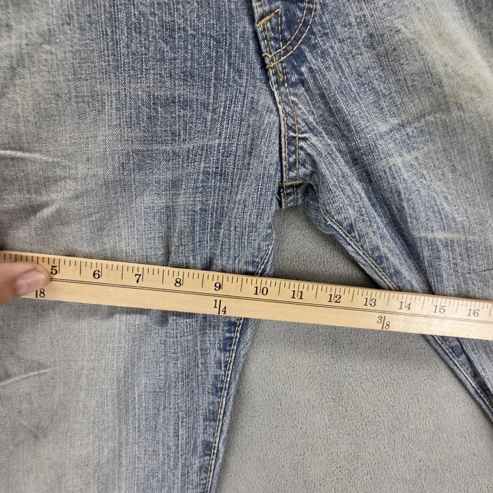 Edwin Jeans Mens Blue Selvedge 505BXX Whiskers Thrashed Light Wash Fits 29x30